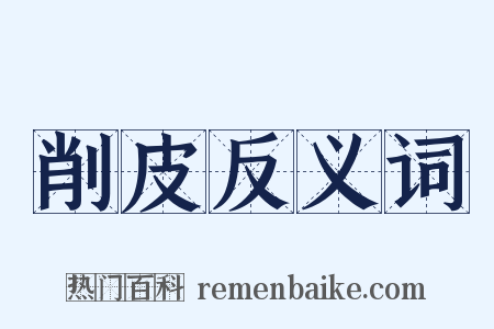 削皮反义词是什么意思的图片